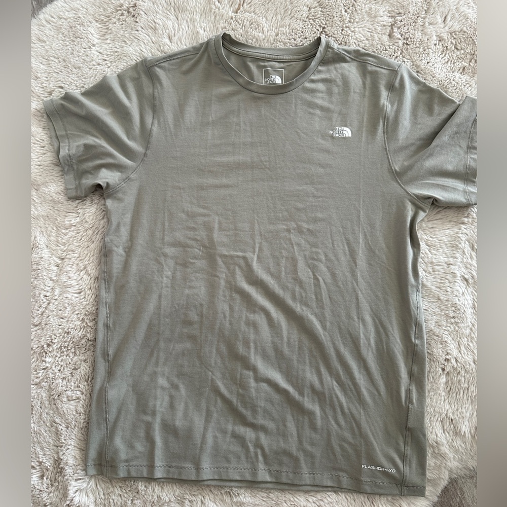 The North Face men’s adventure sage green T-Shirt